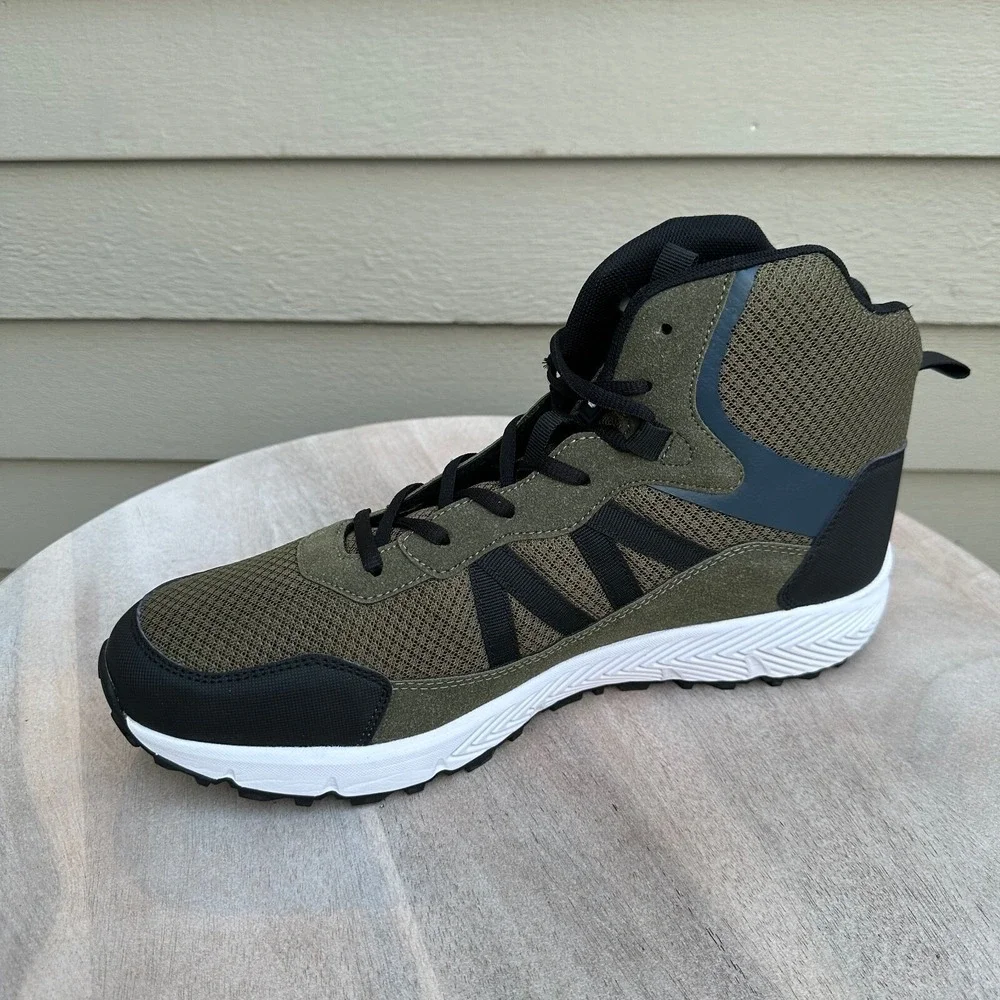 Swissbrand Armadyss Mens Hiking Boots Olive Green High Top Size 12 New